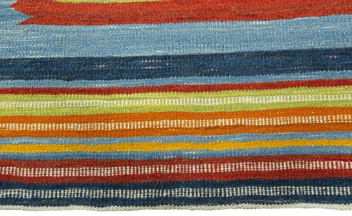 Central medallion detail of New Kilim Sofre rug from Turkey