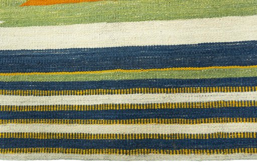 Central medallion detail of New Kilim Sofre rug from Turkey