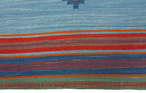 Central medallion detail of New Kilim Sofre rug from Turkey