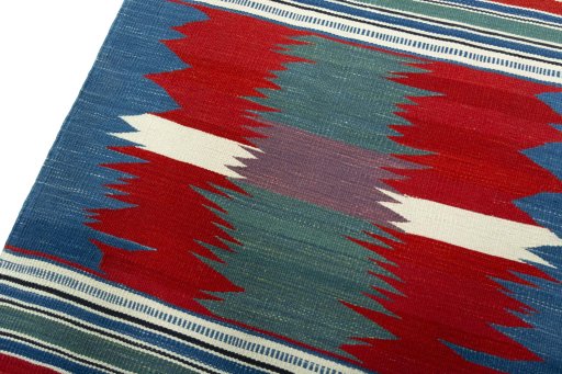 Surface texture of New Kilim Sofre rug with natural Wool and intricate pattern