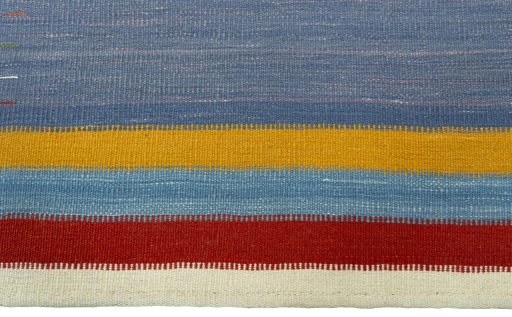 Central medallion detail of New Kilim Sofre rug from Turkey