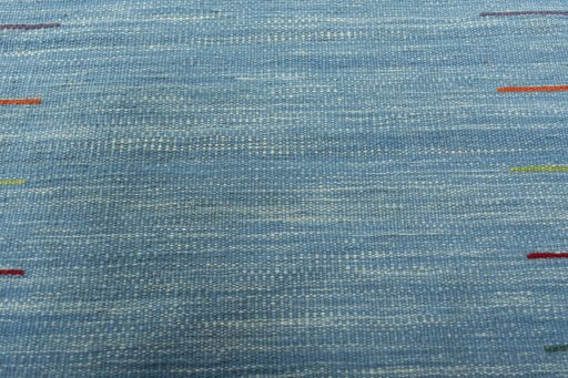 Backside of handmade New Kilim Sofre rug showing knot structure and weave density