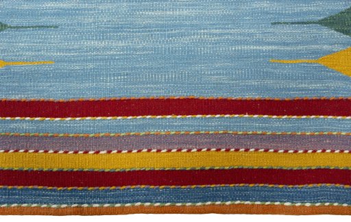 Central medallion detail of New Kilim Sofre rug from Turkey