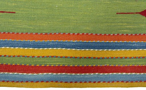 Central medallion detail of New Kilim Sofre rug from Turkey