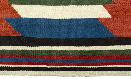 Central medallion detail of New Kilim Sofre rug from Turkey