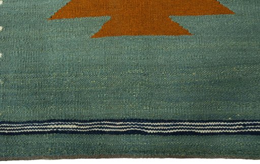 Central medallion detail of New Kilim Sofre rug from Turkey