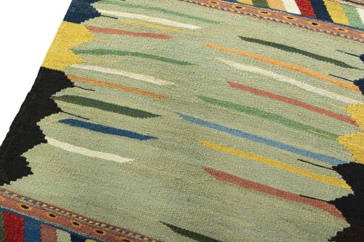 Surface texture of New Kilim Sofre rug with natural Wool and intricate pattern