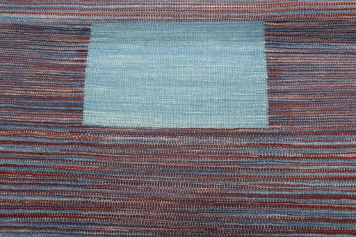 Full view of New Kilim Sofre rug from Turkey, 99 × 102 cm in Multi Color tones