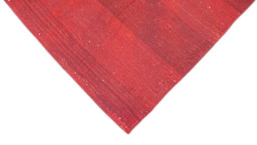 Backside of handmade New Modern Design rug showing knot structure and weave density