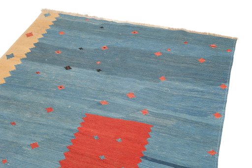 Surface texture of New Modern Design rug with natural Wool and intricate pattern
