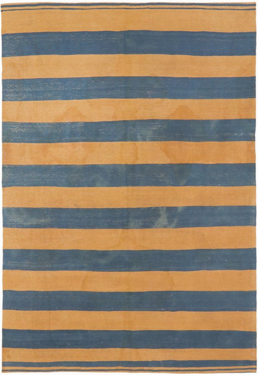 Full view of New Modern Design rug from Iran / Persia, 290 × 200 cm in Dark blue tones