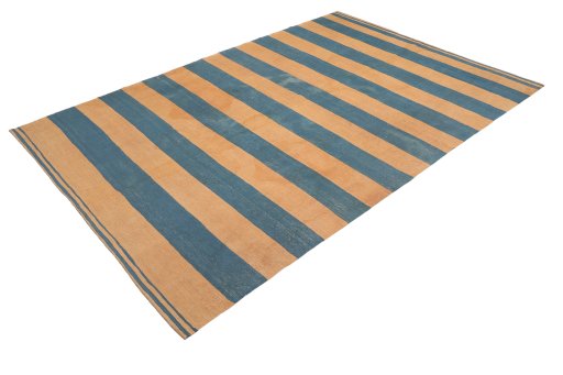 Close-up detail of New Modern Design rug from Iran / Persia showing Wool weave