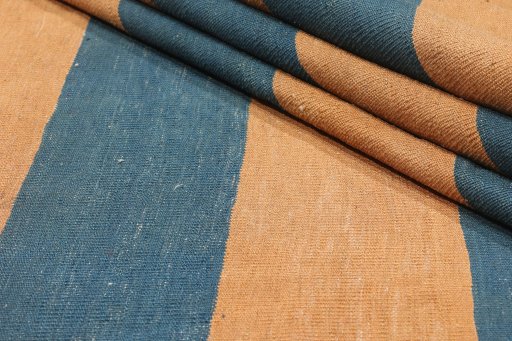 Close-up detail of New Modern Design rug from Iran / Persia showing Wool weave