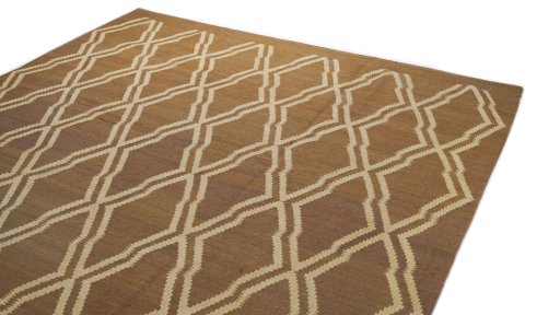 Surface texture of New Modern Design rug with natural Wool and intricate pattern