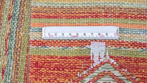 Full view of New Modern Design rug from Iran / Persia, 192 × 123 cm in Multi Color tones