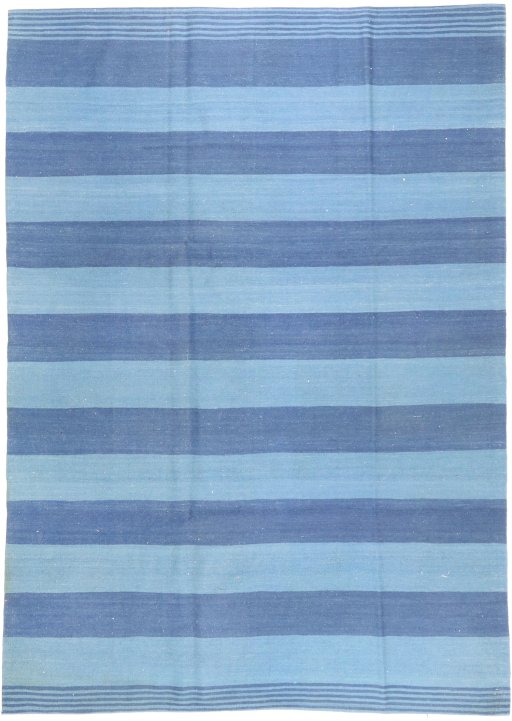 Full view of 1990s Modern Design rug from Iran / Persia, 312 × 222 cm in Blue tones