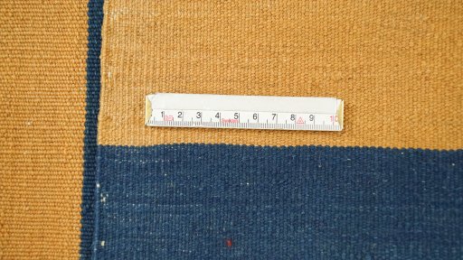 Full view of New Modern Design rug from Iran / Persia, 335 × 201 cm in Blue tones