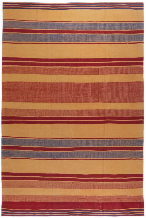 Full view of New Modern Design rug from Iran / Persia, 297 × 206 cm in Multi Color tones