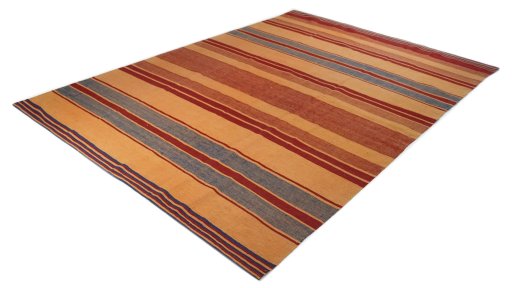 Close-up detail of New Modern Design rug from Iran / Persia showing Wool weave