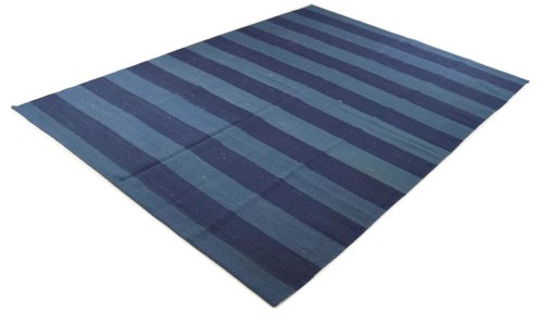 Close-up detail of New Modern Design rug from Iran / Persia showing Wool weave
