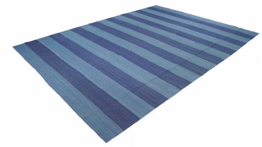 Close-up detail of New Modern Design rug from Iran / Persia showing Wool weave