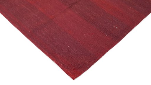 Backside of handmade New Modern Design rug showing knot structure and weave density