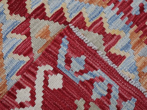 Surface texture of New Modern Design rug with natural Wool and intricate pattern