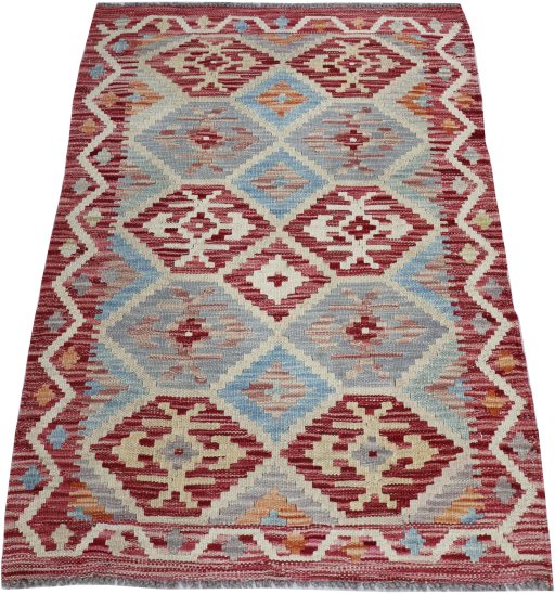 Full view of New Modern Design rug from Pakistan, 116 × 81 cm in Multi Color tones
