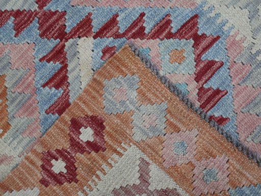 Surface texture of New Modern Design rug with natural Wool and intricate pattern