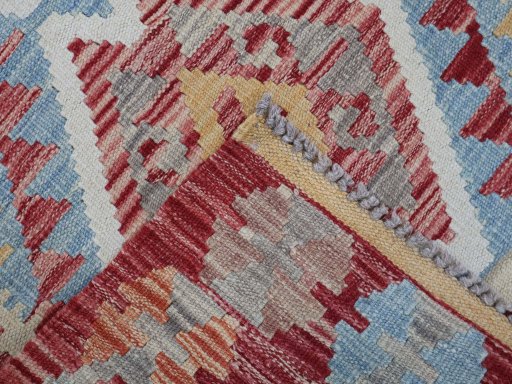 Surface texture of New Modern Design rug with natural Wool and intricate pattern