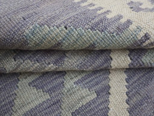 Close-up detail of New Modern Design rug from Pakistan showing Wool weave