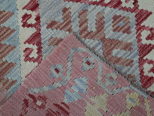 Surface texture of New Modern Design rug with natural Wool and intricate pattern