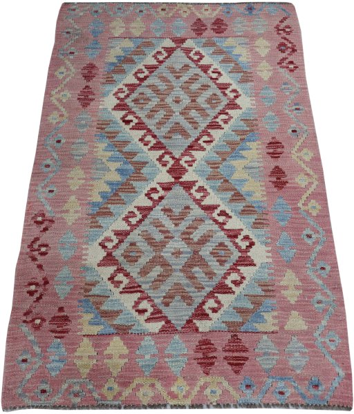 Full view of New Modern Design rug from Pakistan, 125 × 78 cm in Multi Color tones