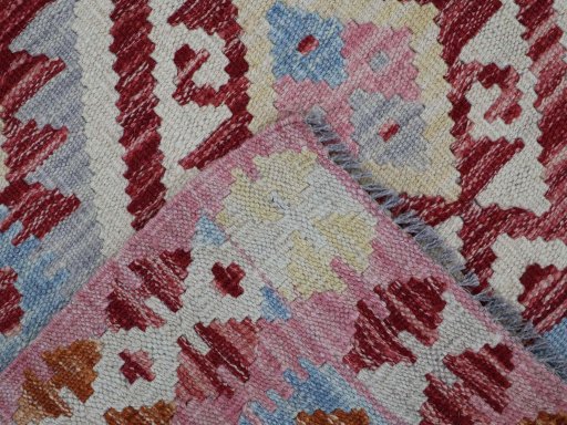 Surface texture of New Modern Design rug with natural Wool and intricate pattern