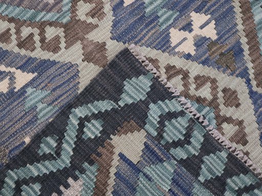 Surface texture of New Modern Design rug with natural Wool and intricate pattern