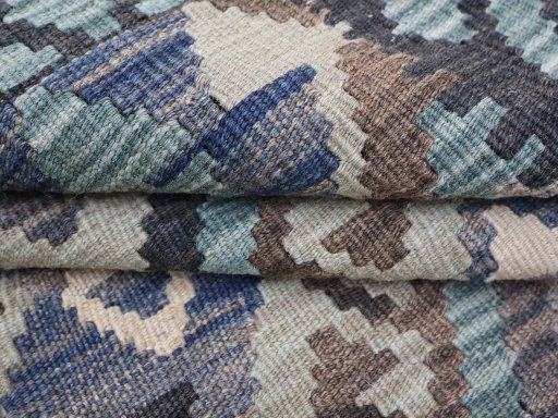 Close-up detail of New Modern Design rug from Pakistan showing Wool weave