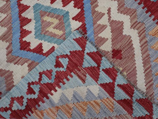 Surface texture of New Modern Design rug with natural Wool and intricate pattern