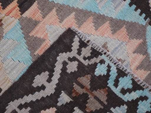 Surface texture of New Modern Design rug with natural Wool and intricate pattern