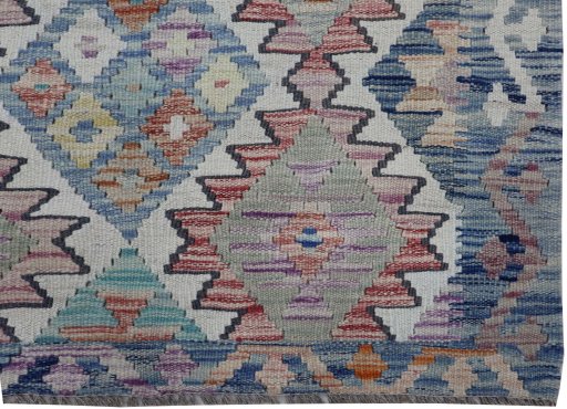 Close-up detail of New Modern Design rug from Pakistan showing Wool weave