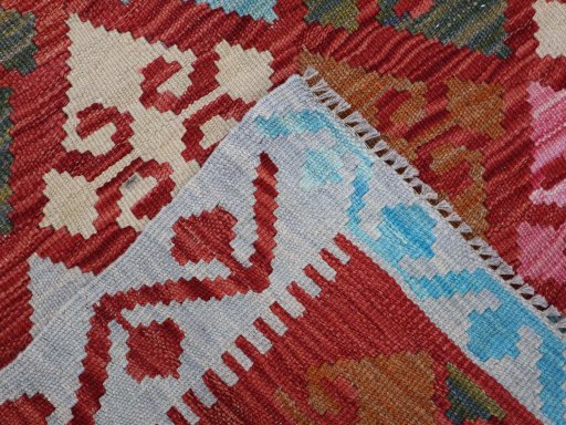 Surface texture of New Modern Design rug with natural Wool and intricate pattern