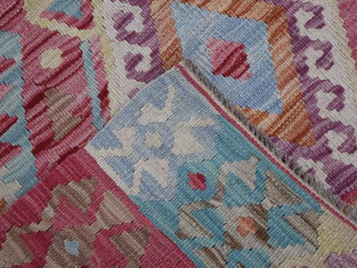 Surface texture of New Modern Design rug with natural Wool and intricate pattern