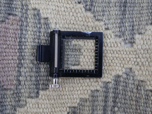 Corner detail of New Modern Design rug showing border pattern and Wool pile