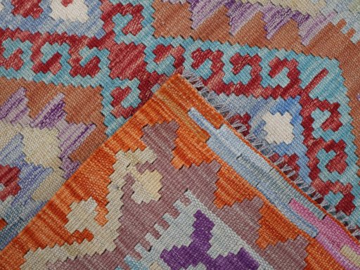 Surface texture of New Modern Design rug with natural Wool and intricate pattern