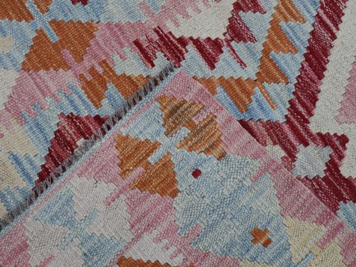 Surface texture of New Modern Design rug with natural Wool and intricate pattern