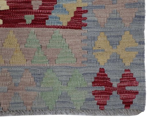 Close-up detail of New Modern Design rug from Pakistan showing Wool weave