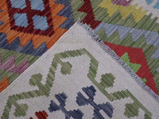 Surface texture of New Modern Design rug with natural Wool and intricate pattern