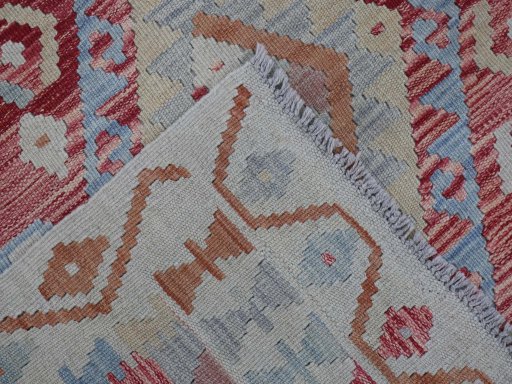 Surface texture of New Modern Design rug with natural Wool and intricate pattern