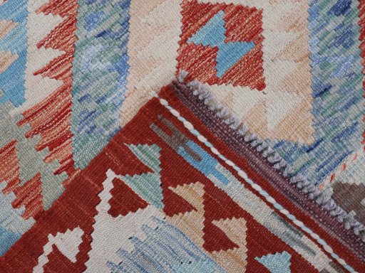 Surface texture of New Modern Design rug with natural Wool and intricate pattern