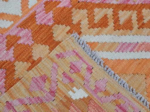 Surface texture of New Modern Design rug with natural Wool and intricate pattern
