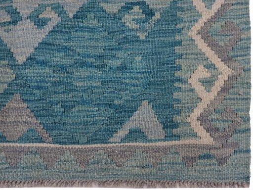 Close-up detail of New Modern Design rug from Pakistan showing Wool weave